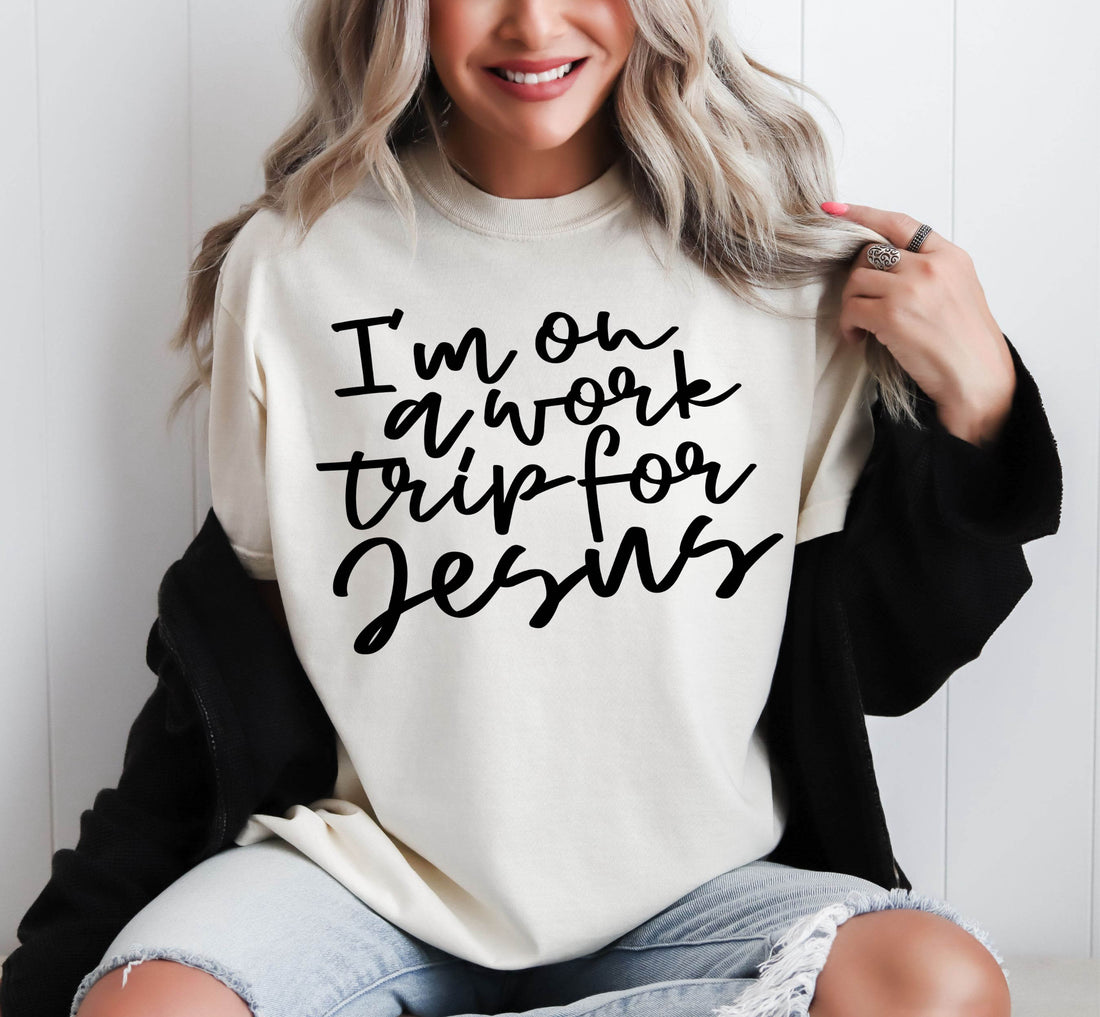 On A Work Trip For Jesus Graphic Tee