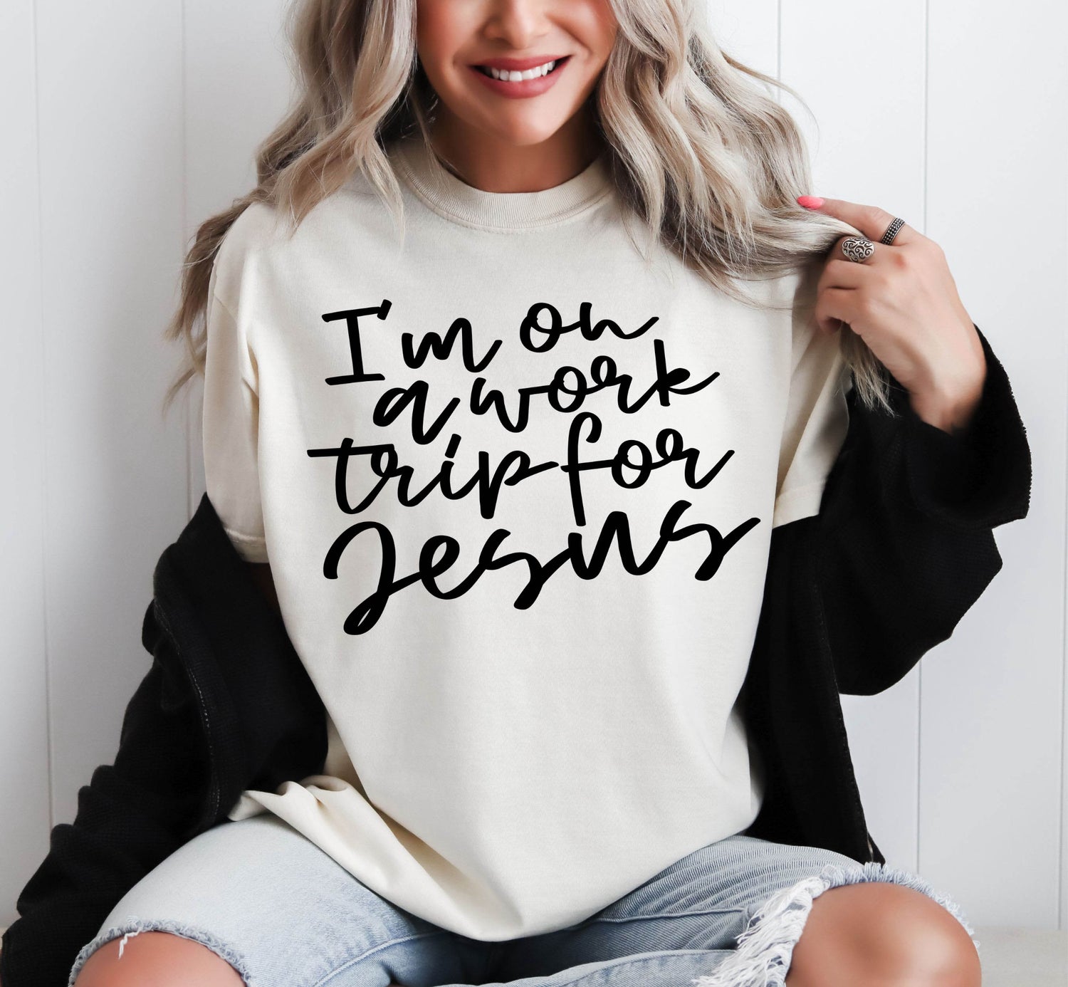 On A Work Trip For Jesus Graphic Tee