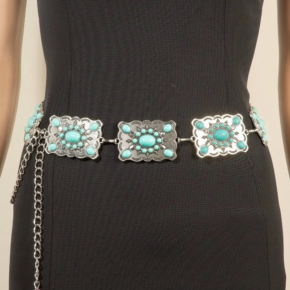 Western/Boho Concho Chain Link Belt