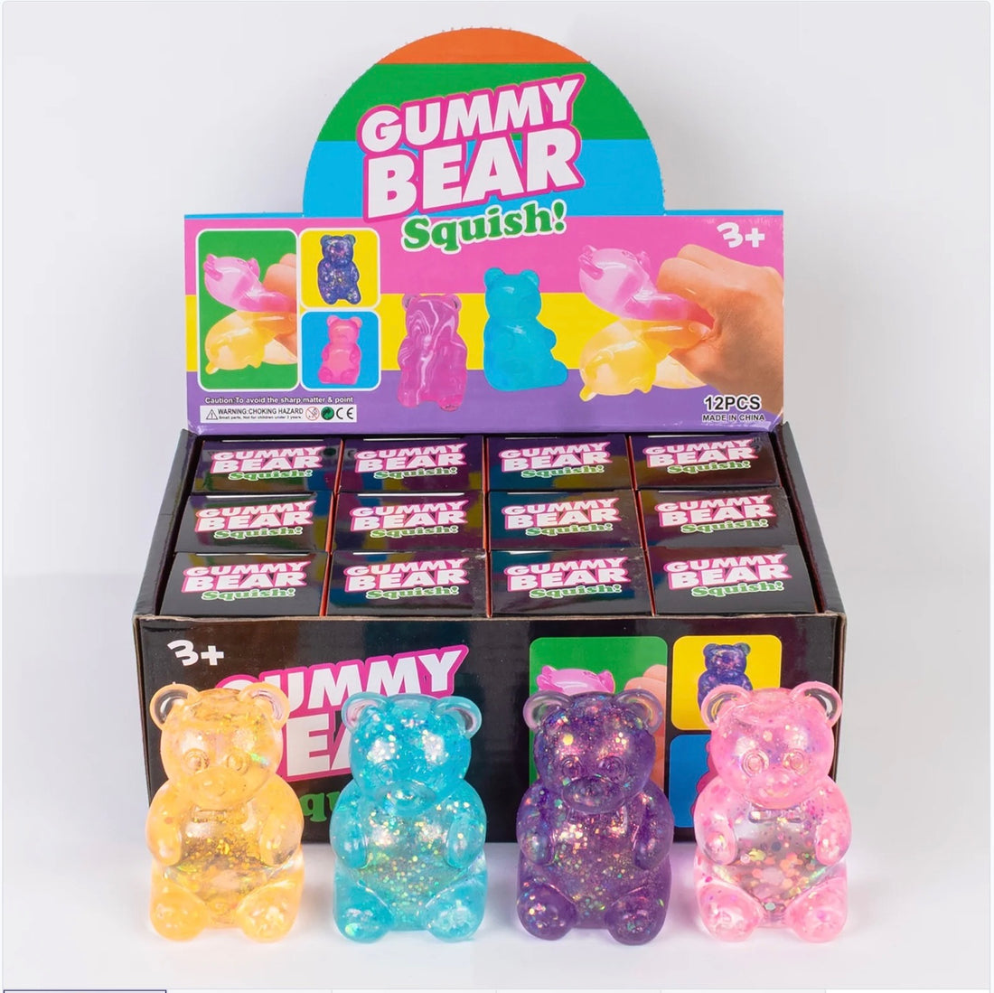 Glitter Gummy Bears Squishy Fidget