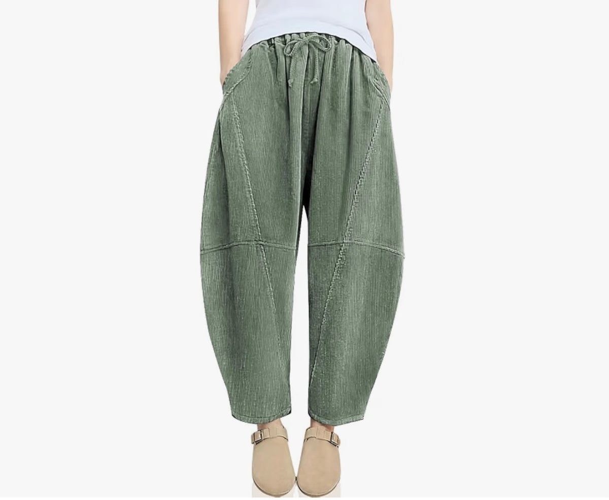 Corduroy Baggy Harem Pants