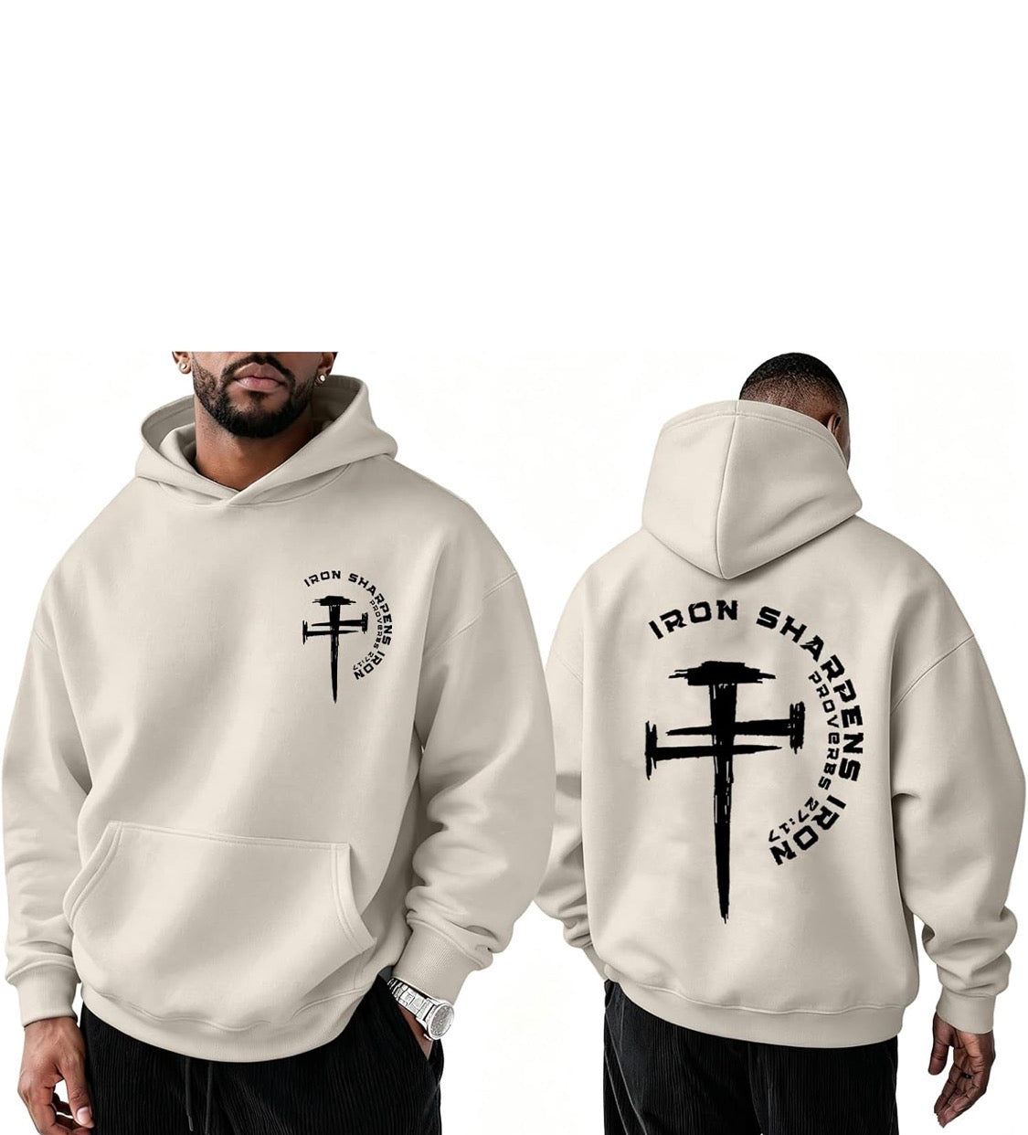 CHRISTIAN HOODIES FOR MEN JESUS HOODIE FAITH CROSS BIBLE VERSE SWEATSHIRTS