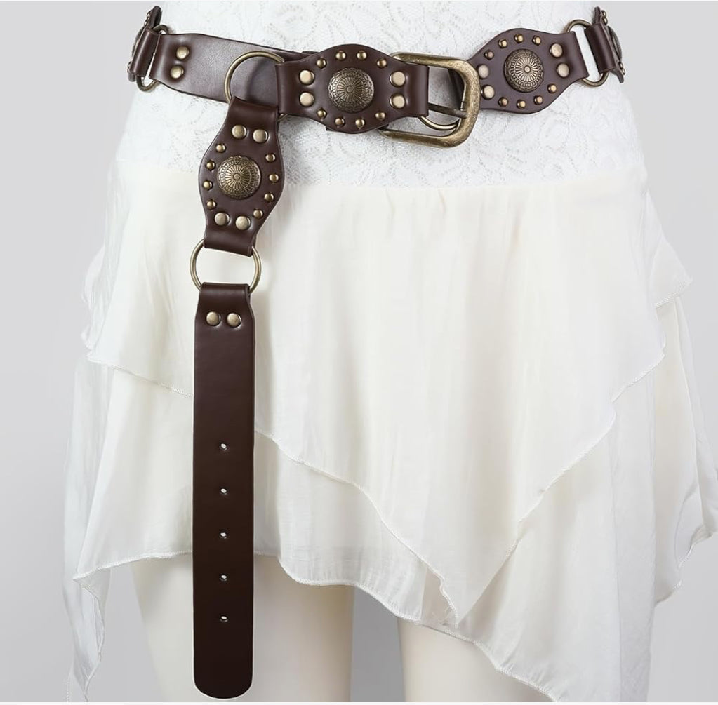 Classic Concho Rivet Cowgirl Belt