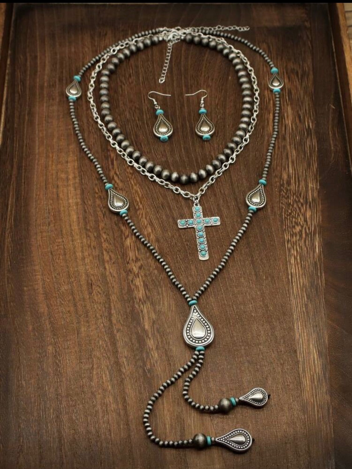 3 pc. Western Vintage Style Necklace Set