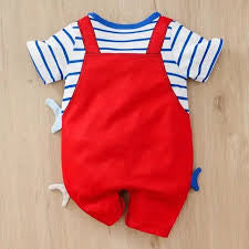 Baby’s Cute Cartoon 3D Shark Print Romper