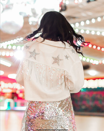 It Is Written In the Stars Embellished Denim Jacket