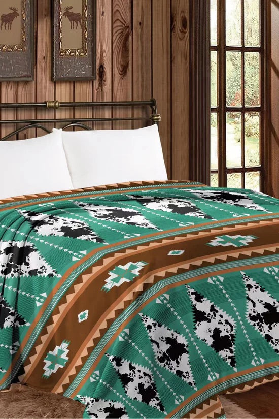 Western Design Queen Size, THIN THROW BLANKET