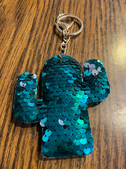 Rhinestone Covered Keychain With Tassel