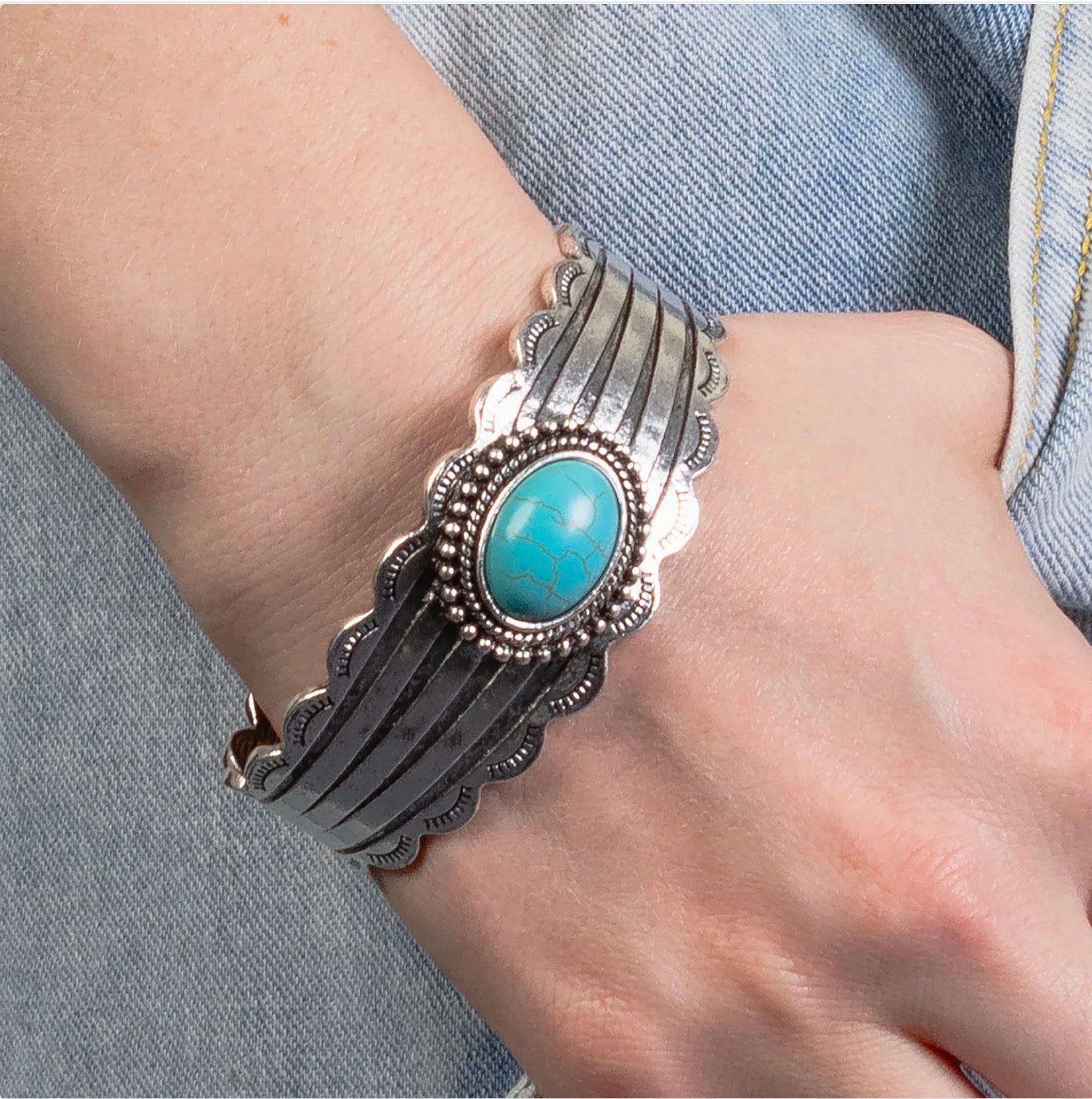 Squash Blossom Cuff Bracelet