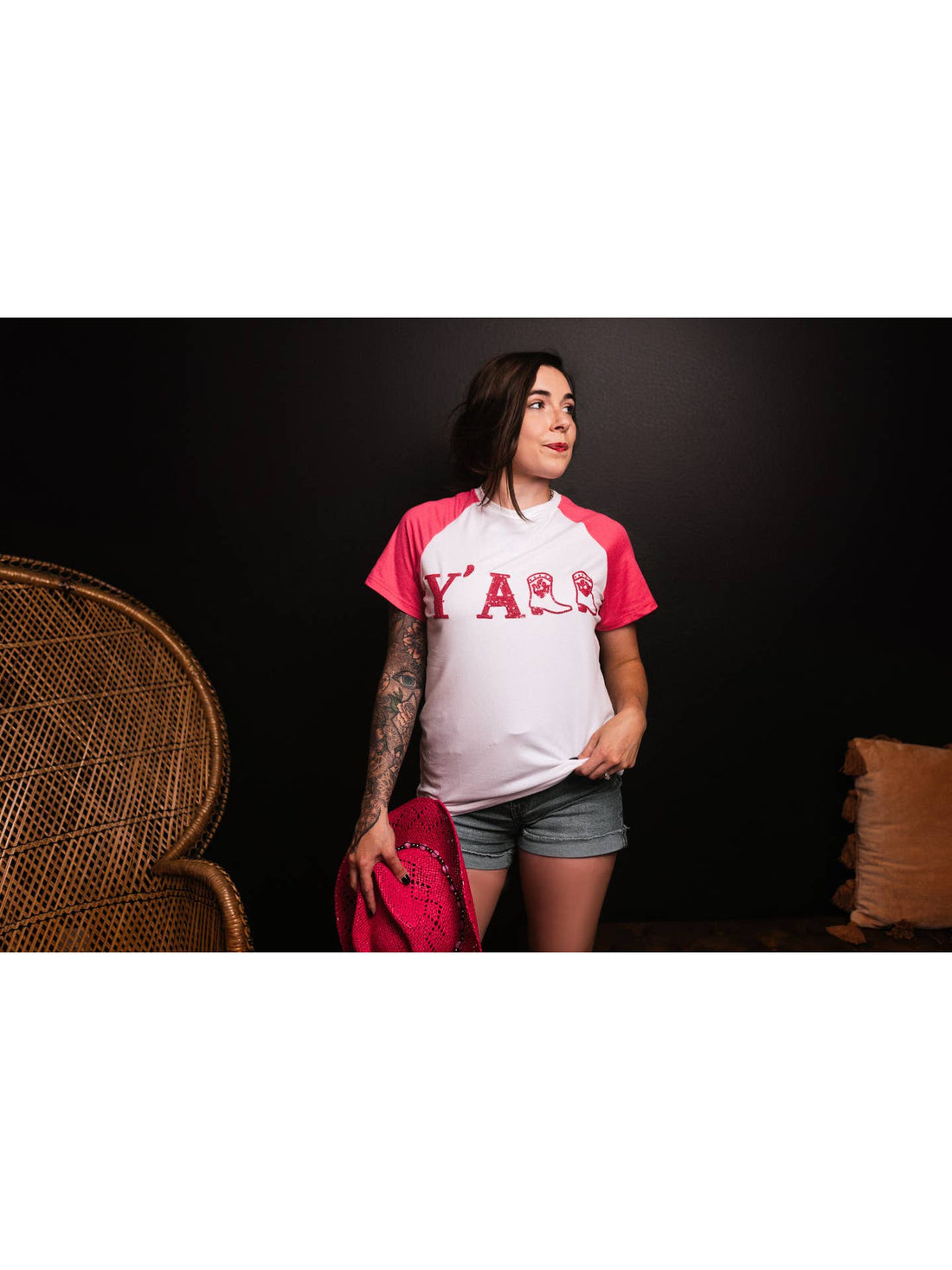 Y’all Sequin 3D Embroidery Tee