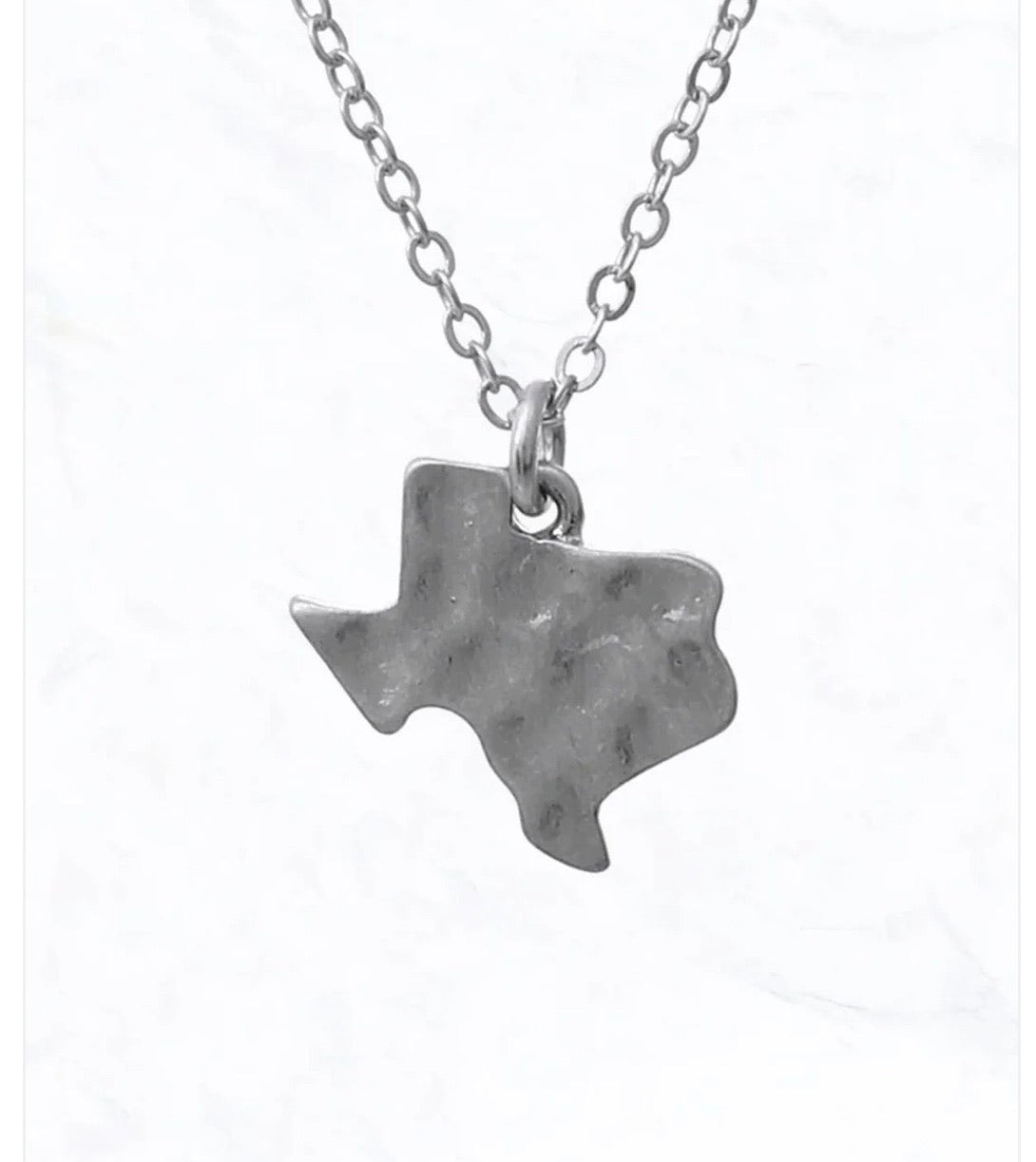Hammered Texas Pendant Necklace