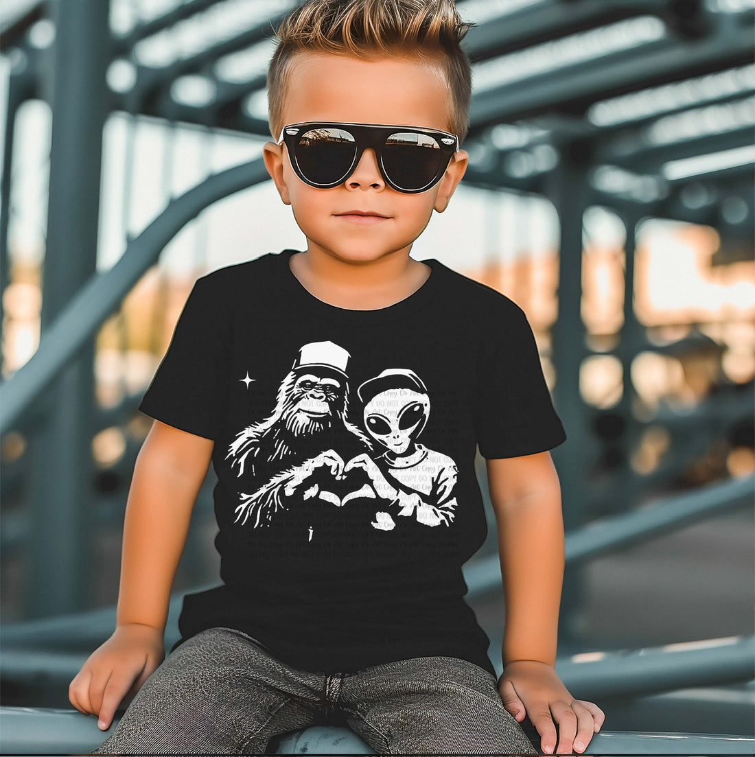 Big Foot Alien Youth Graphic Tee