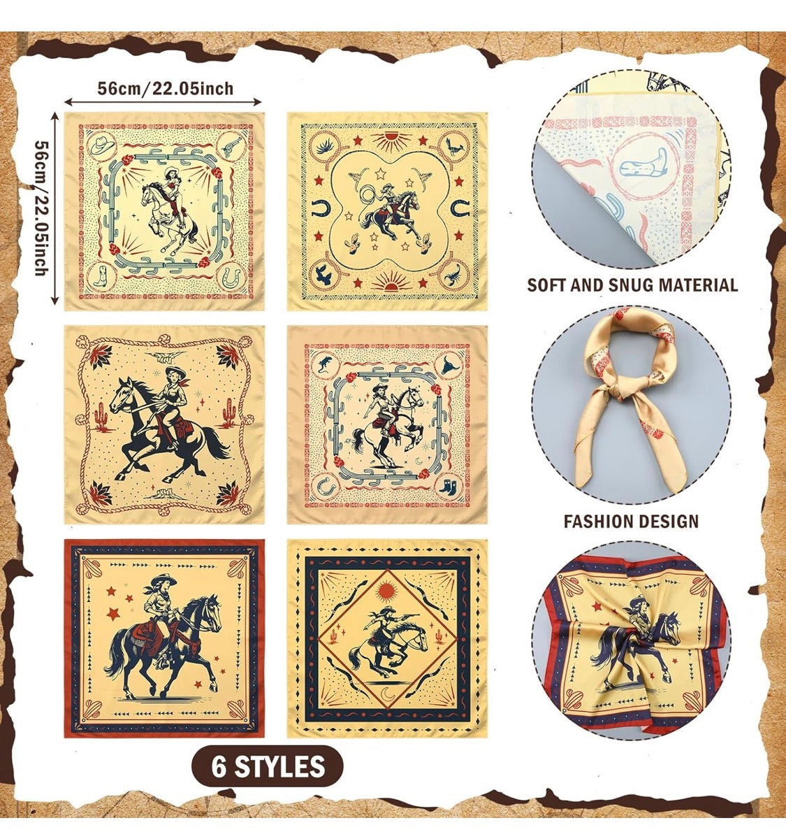 Western Cowgirl Bandanas