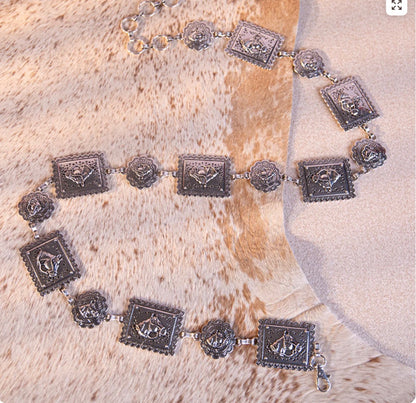 Western/Boho Concho Chain Link Belt