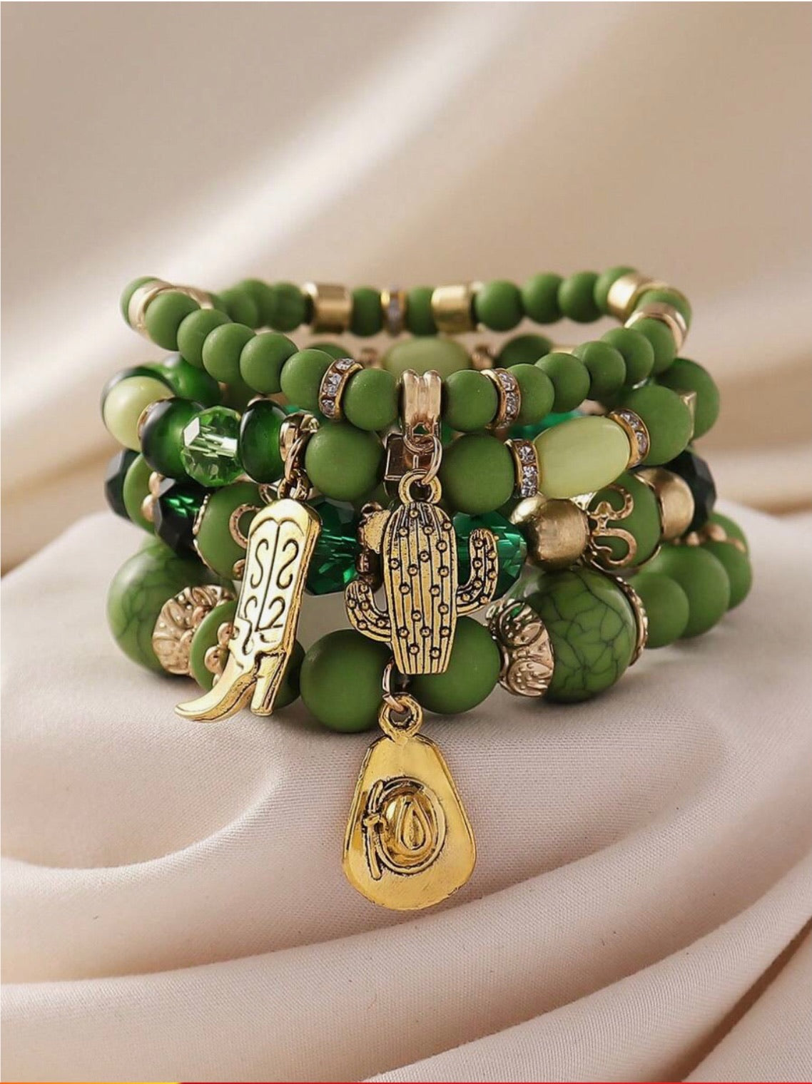 4pc. Western Charm Stretch Bracelet Set