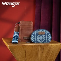 Wrangler Southwestern Art Print Dual Pouch Wristlet