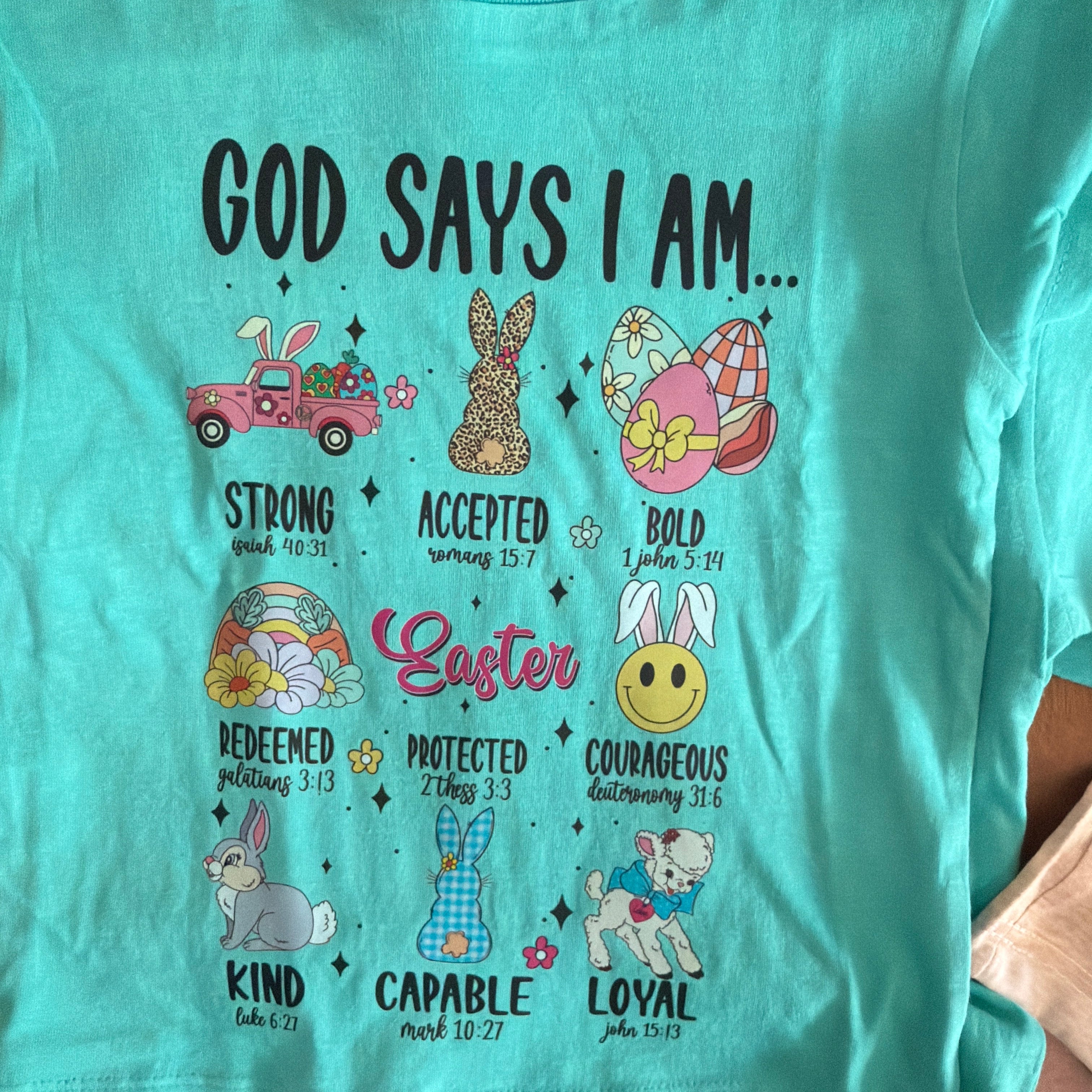God Says I Am…Graphic Toddler Easter Tee
