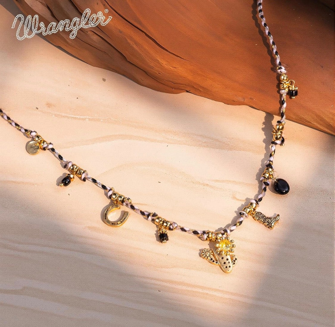 Wrangler Braided Charm Necklace