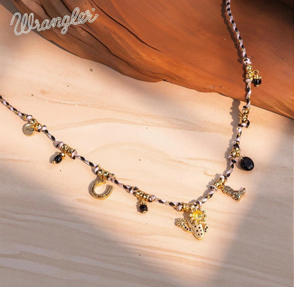 Wrangler Braided Charm Necklace