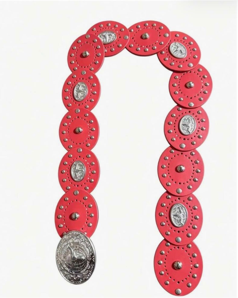 Patchwork Rivet Western Belt
