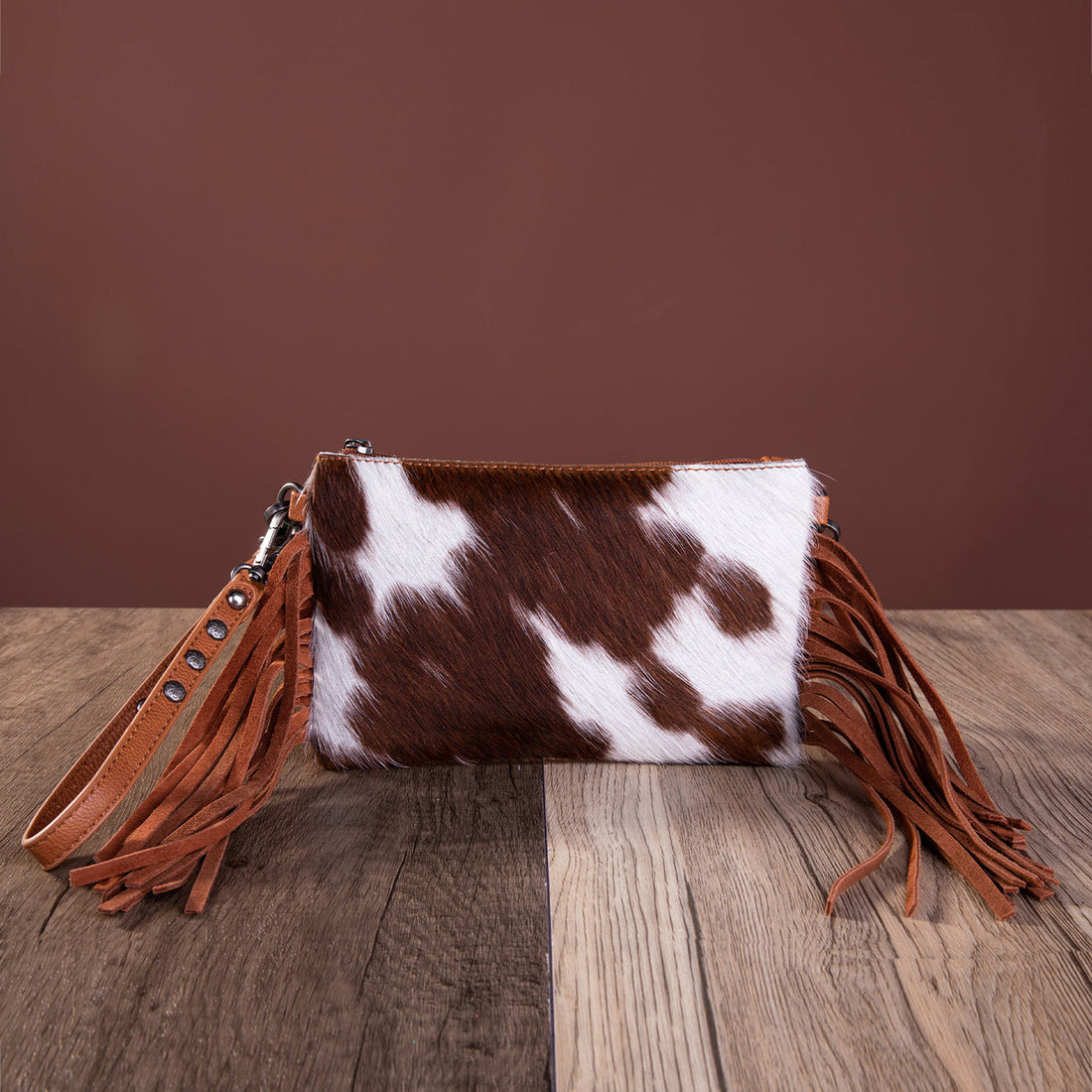 Montana West Hair On Crossbody Clutch Purse
