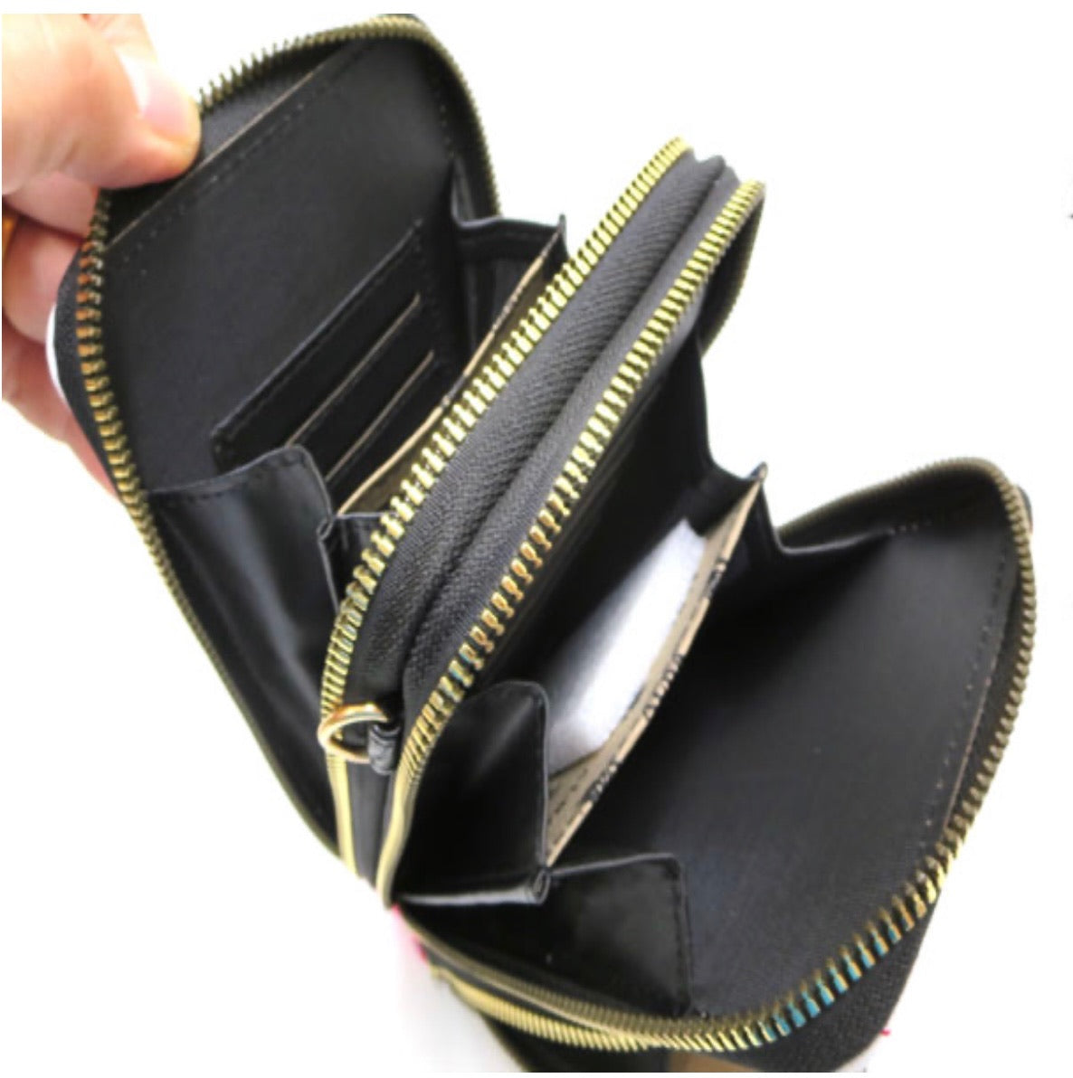 Vegan Leather 3 Pocket Crossbody Cellphone Organizer