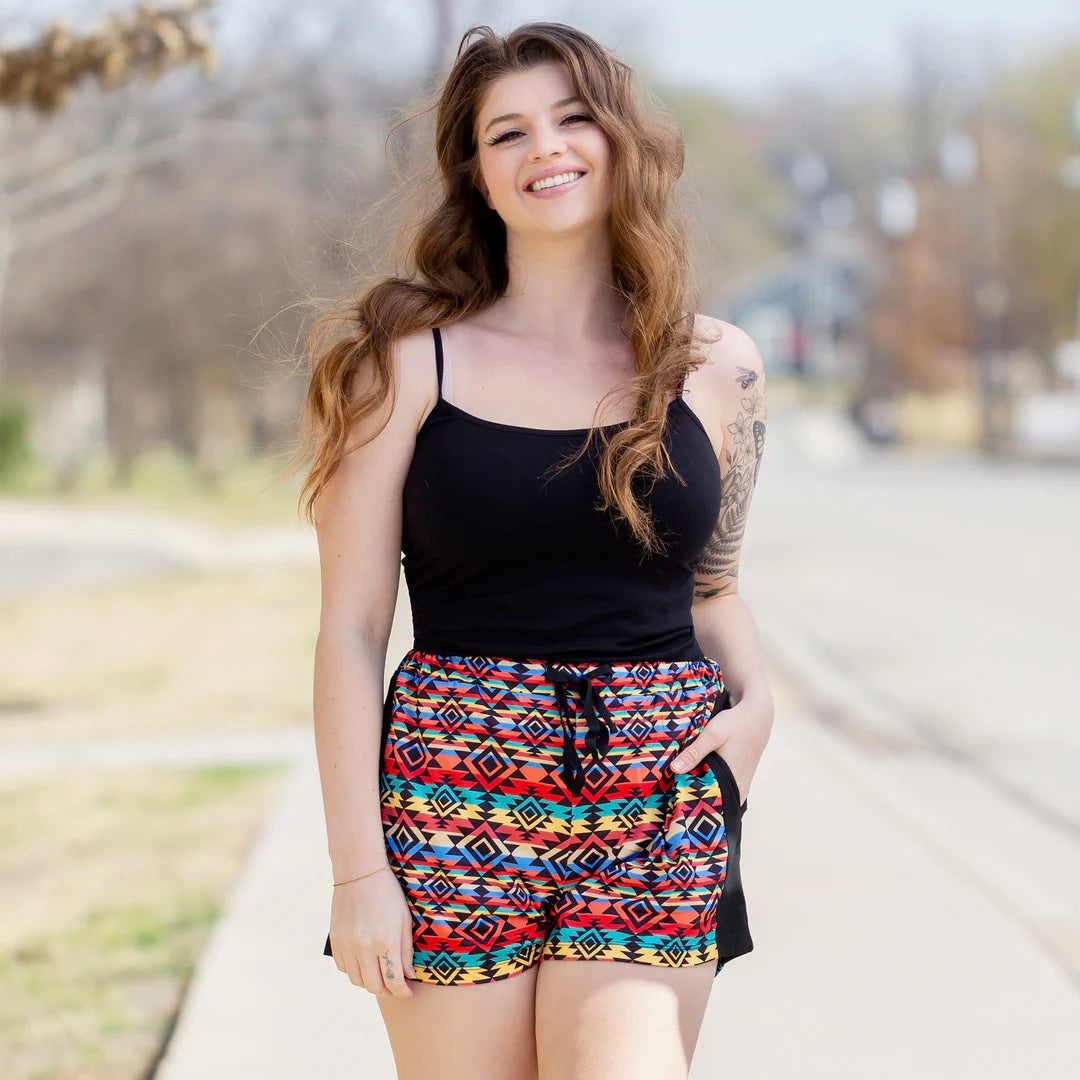 Women’s Adjustable Waistband Shorts with Pockets