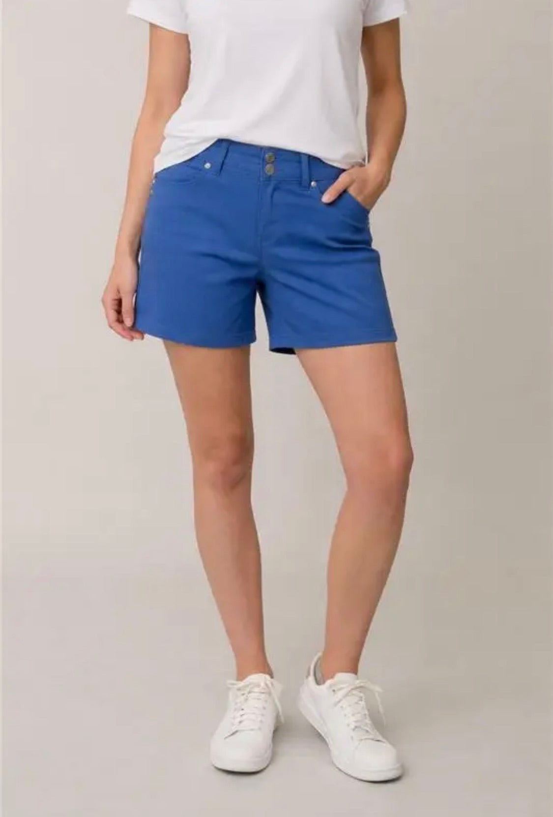 Sabrina Lauren Hyper Stretch Blue Shorts