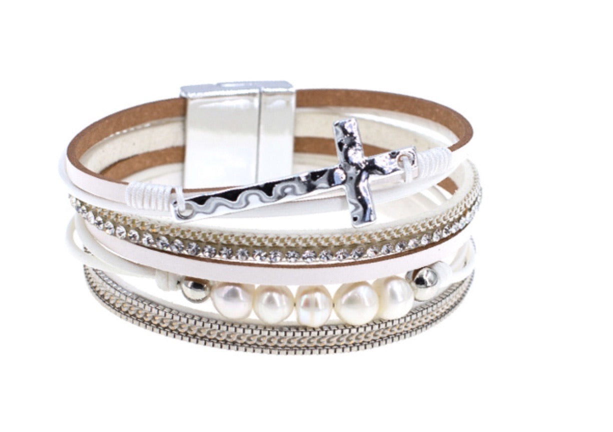 Leather Layered Magnetic Bracelets