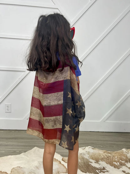 Girl’s Vintage Stars &amp; Stripes Vest