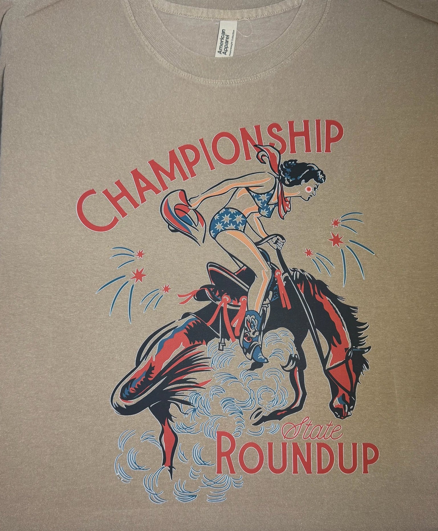 Championship Roundup Graphic Crop Tank Top
