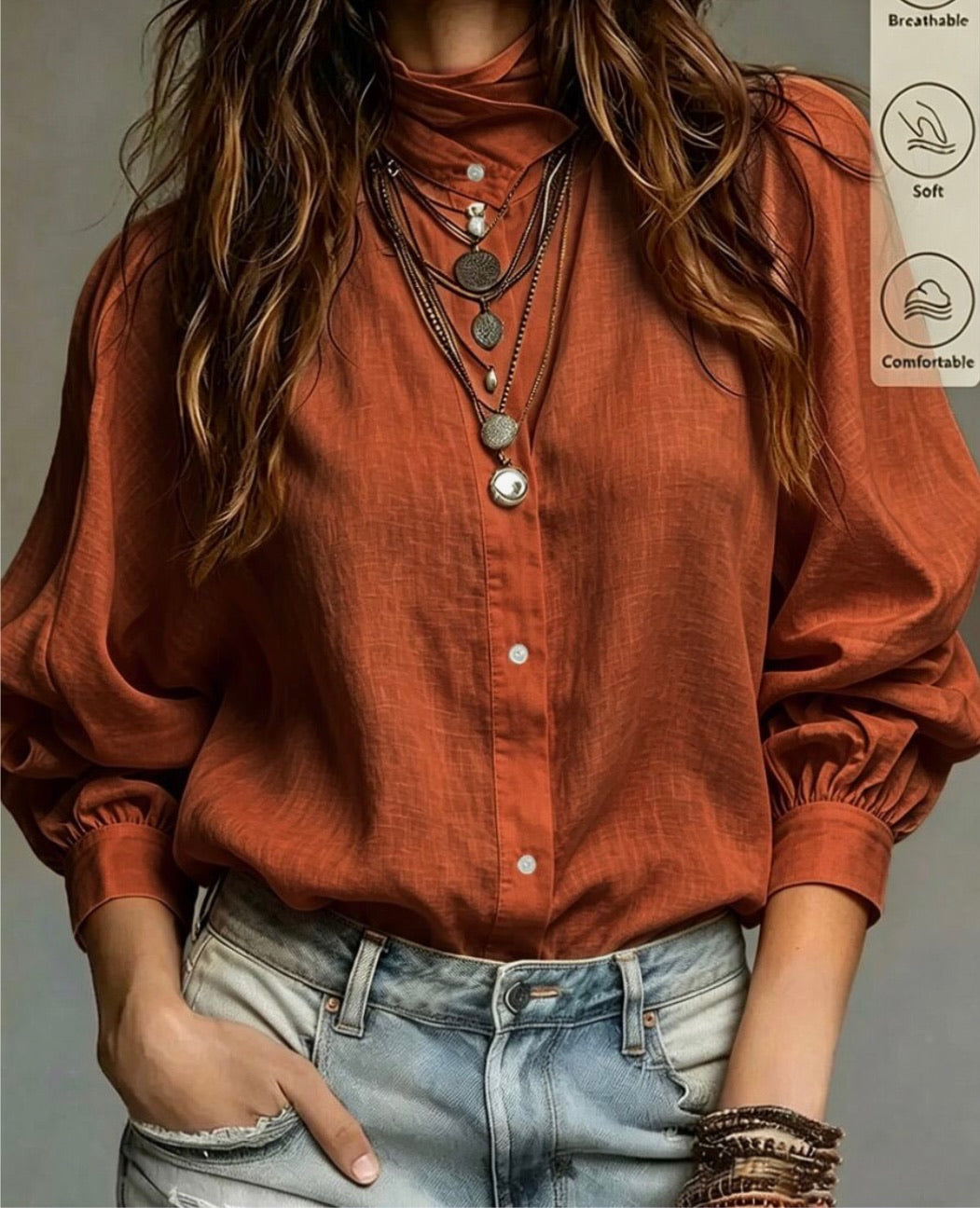 Solid Color Single Breasted Versatile Shirt