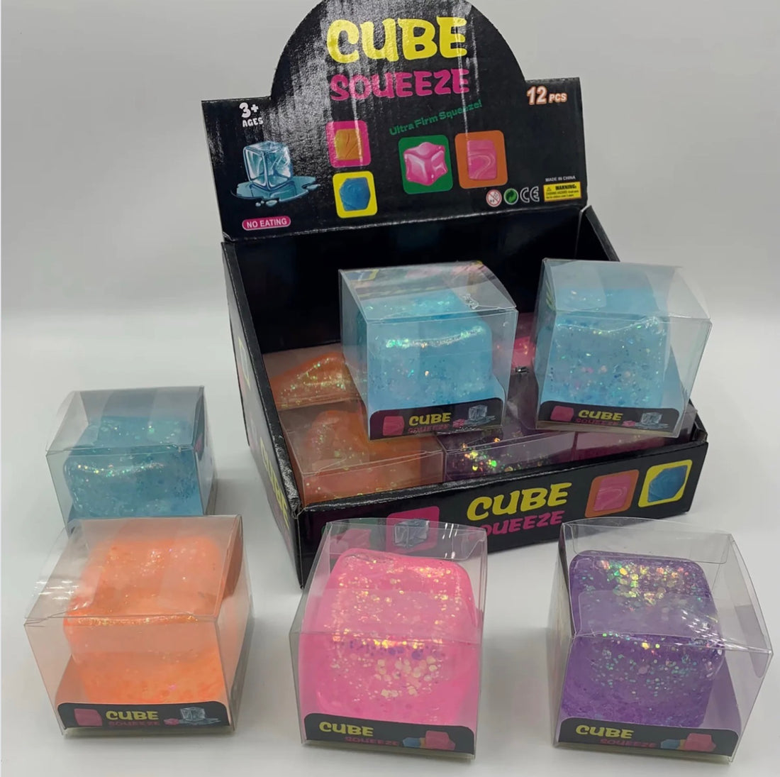 Glitter Cube Squishy Fidget