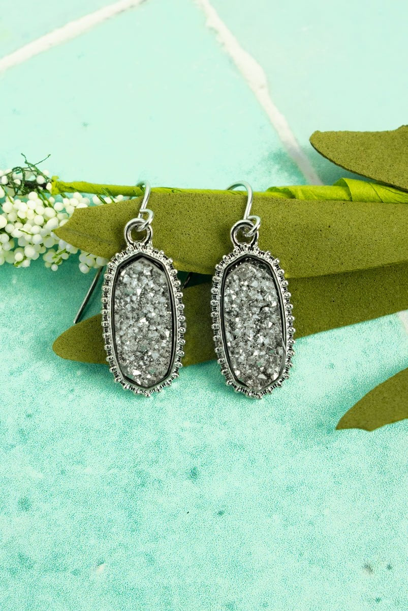 Anelise Druzy Drop Earrings