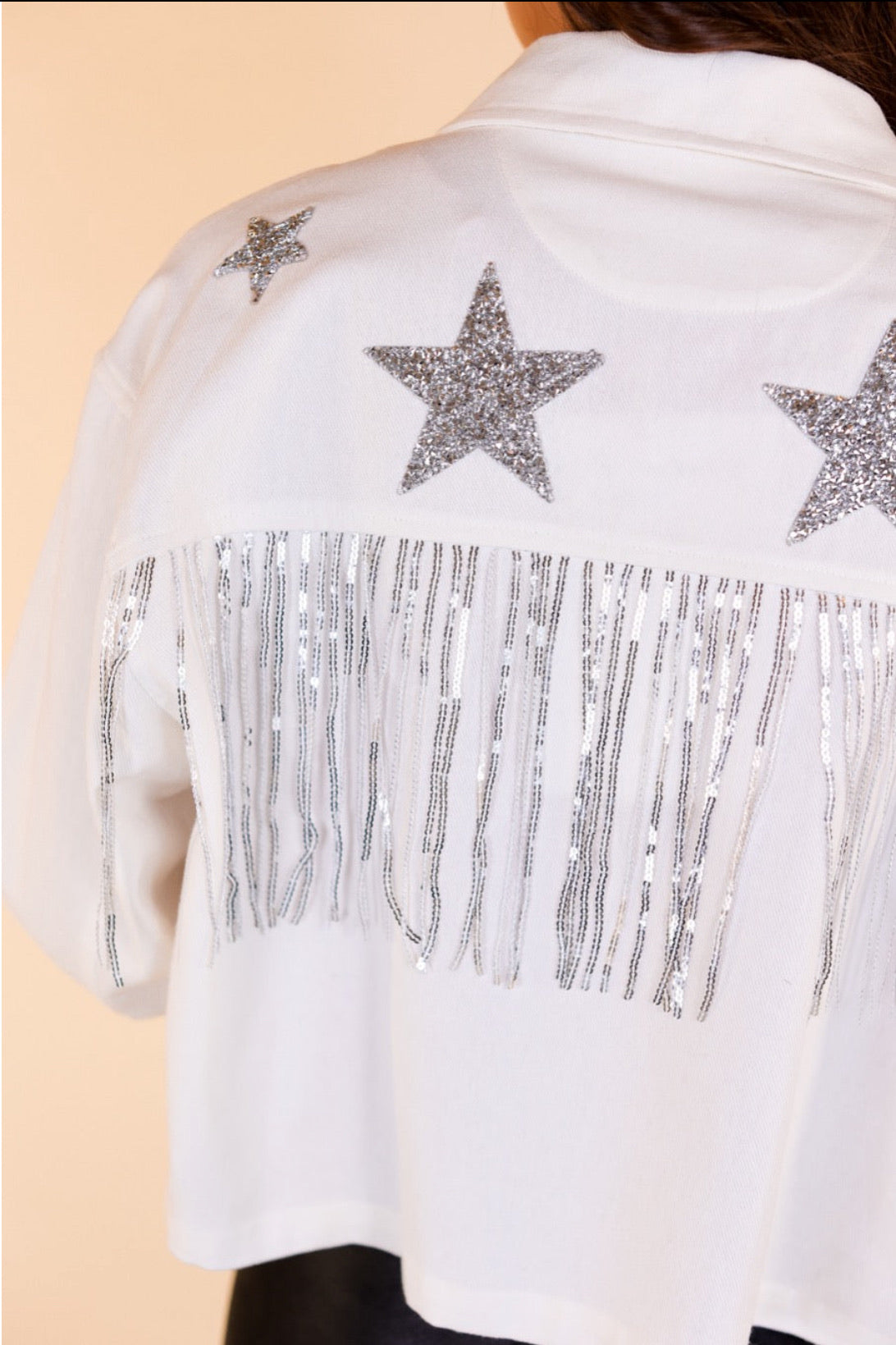 It Is Written In the Stars Embellished Denim Jacket