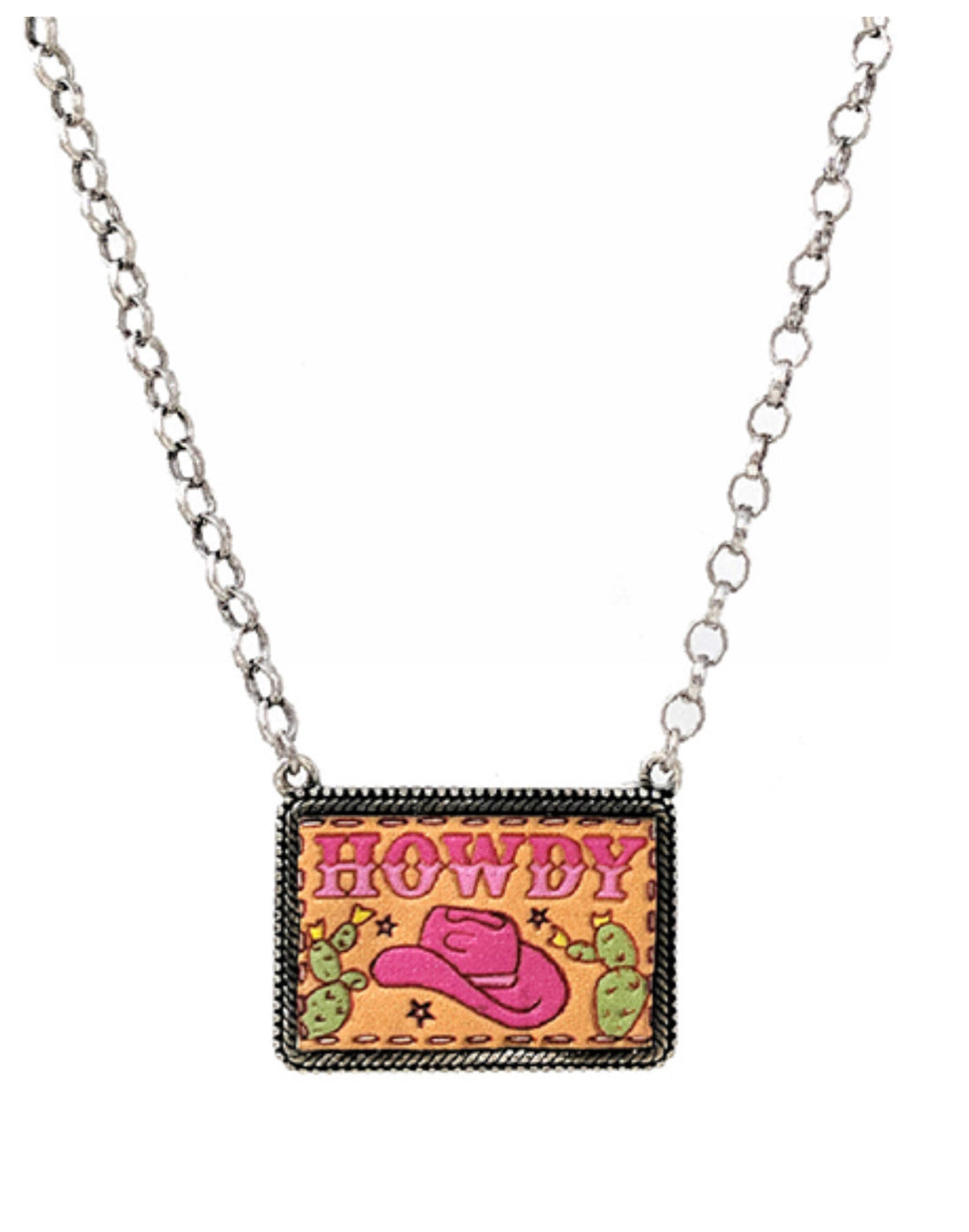 Silver “Howdy” Cowgirl Necklace