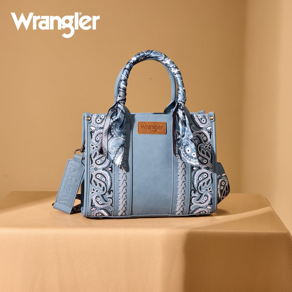 Wrangler Braided Paisley Bandana Crossbody Purse