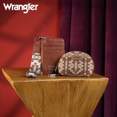 Wrangler Southwestern Art Print Dual Pouch Wristlet