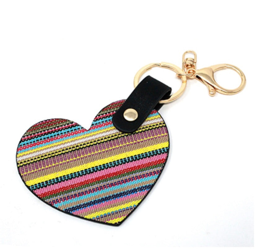 Leather Heart Keychain