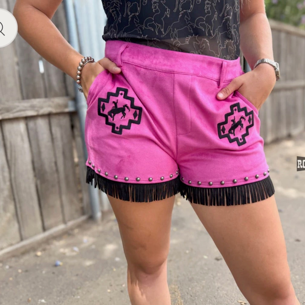 Diamond Rio Fringe Shorts
