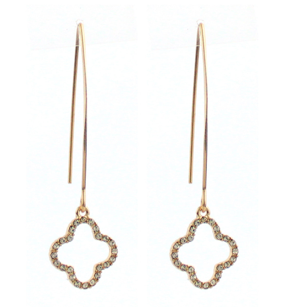 Clover Pave Dangle Earrings