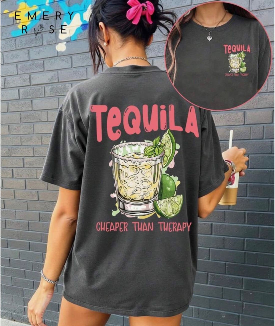 Tequila.. Cheaper Than Therapy Graphic Tee