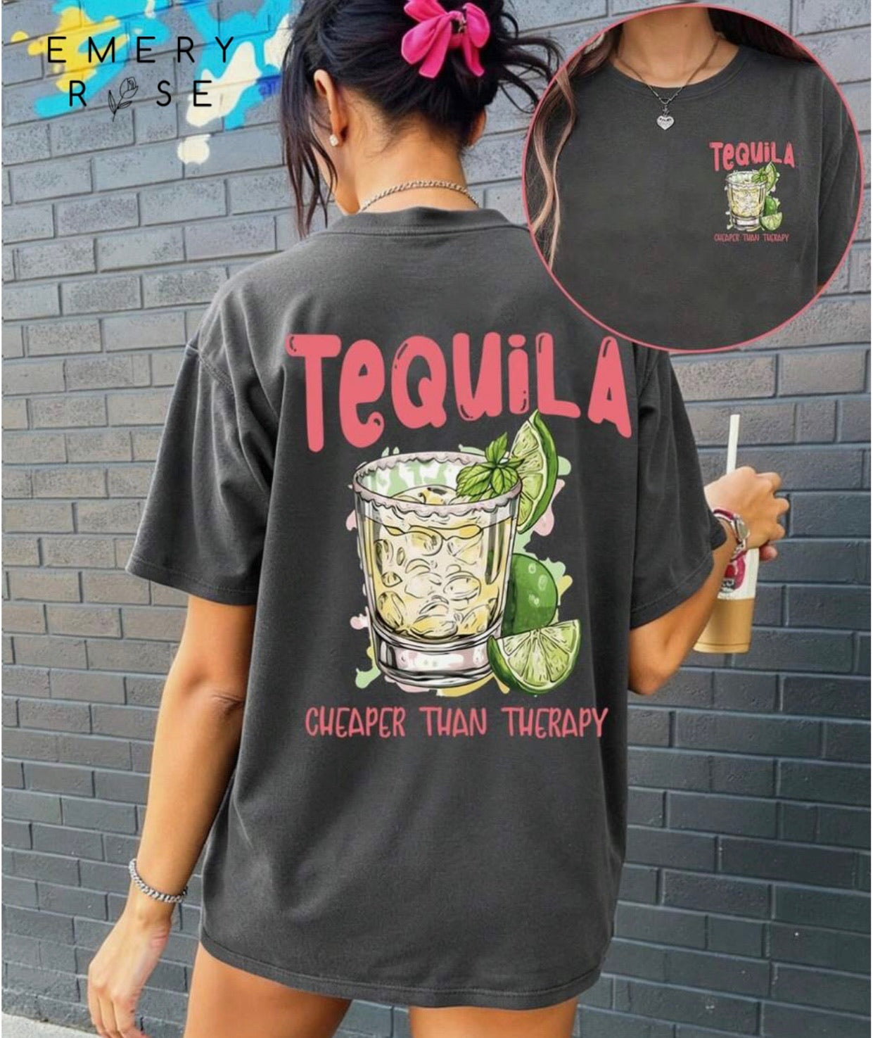 Tequila.. Cheaper Than Therapy Graphic Tee