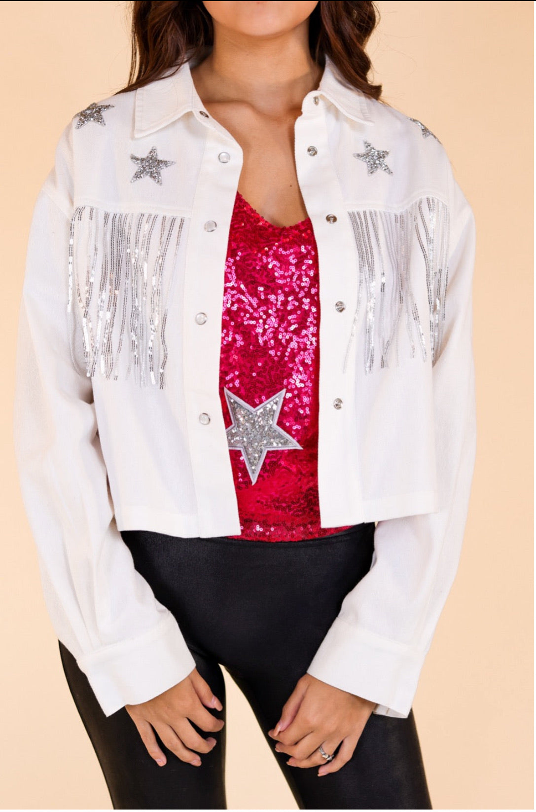 It Is Written In the Stars Embellished Denim Jacket