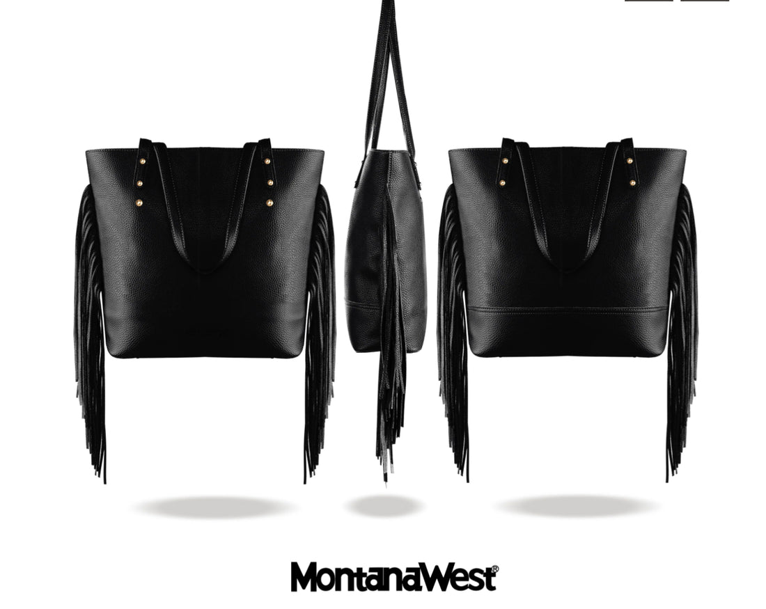 Montana West Leather Fringe Tote Bag