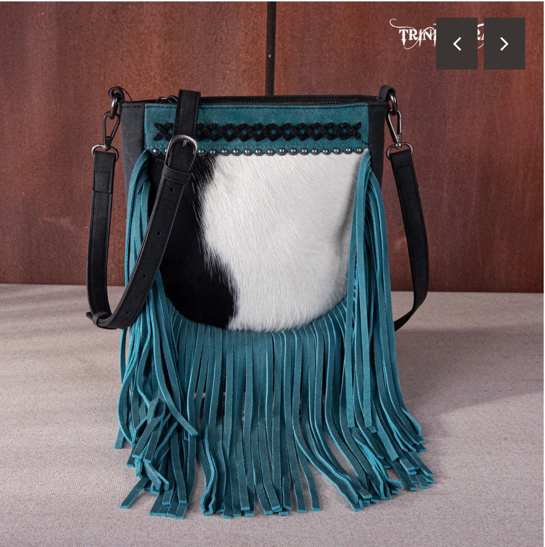 Trinity Ranch Hair On Cowhide Fringe Crossbody