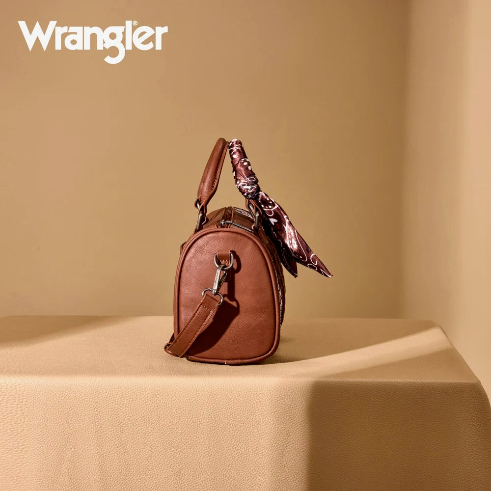 Wrangler Braided Paisley Bandana Boston Bag