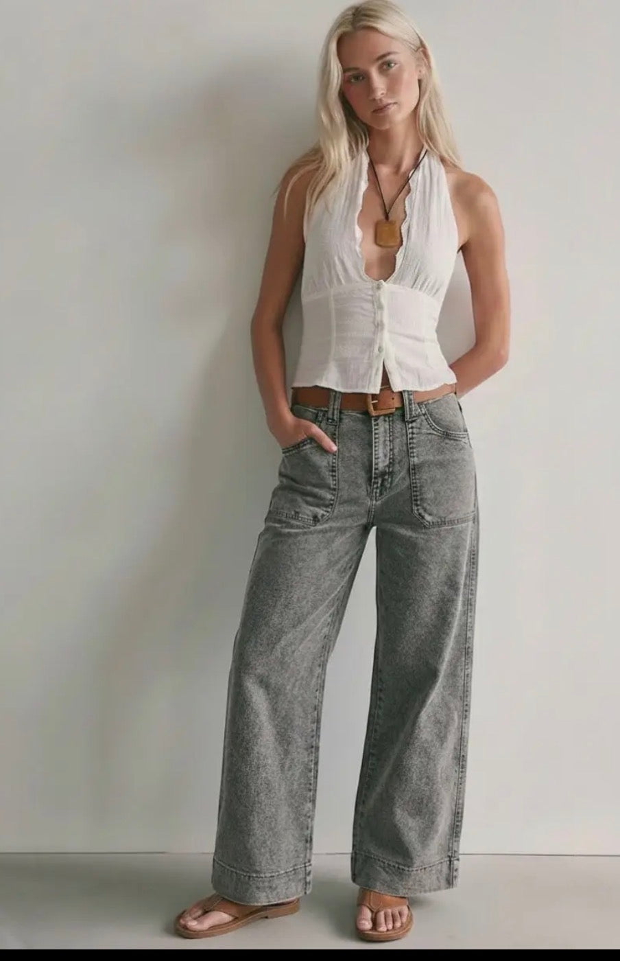 Blue By Artemis High Rise Palazzo Jeans