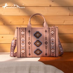 Montana West Aztec Retro Arrows Dual Sided Tote/Crossbody