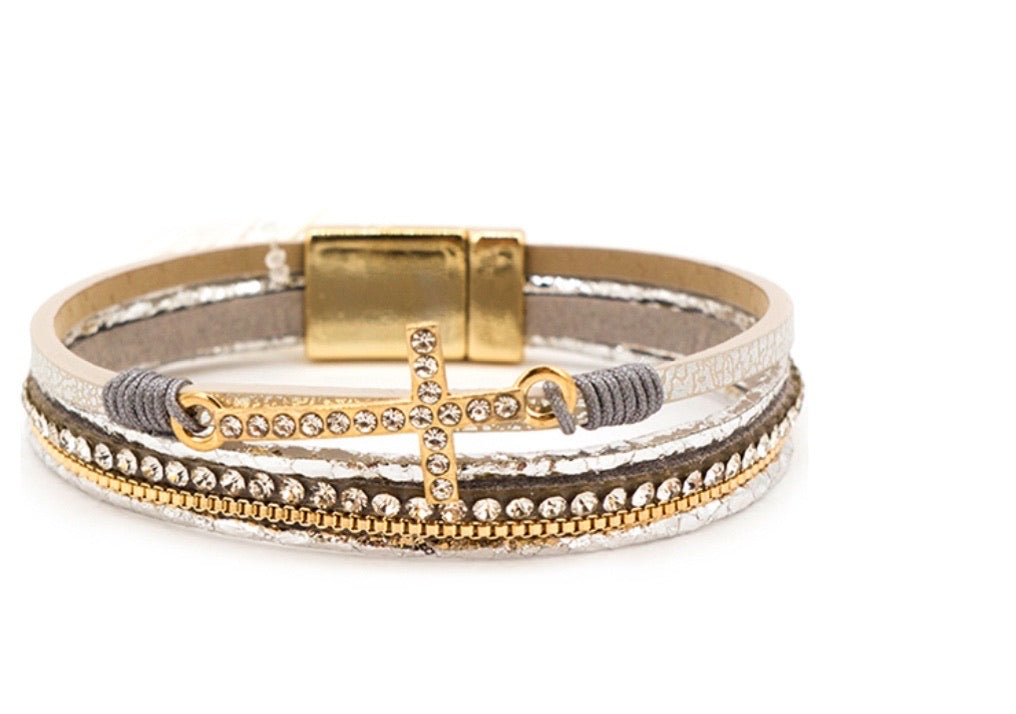 Leather Layered Magnetic Bracelets